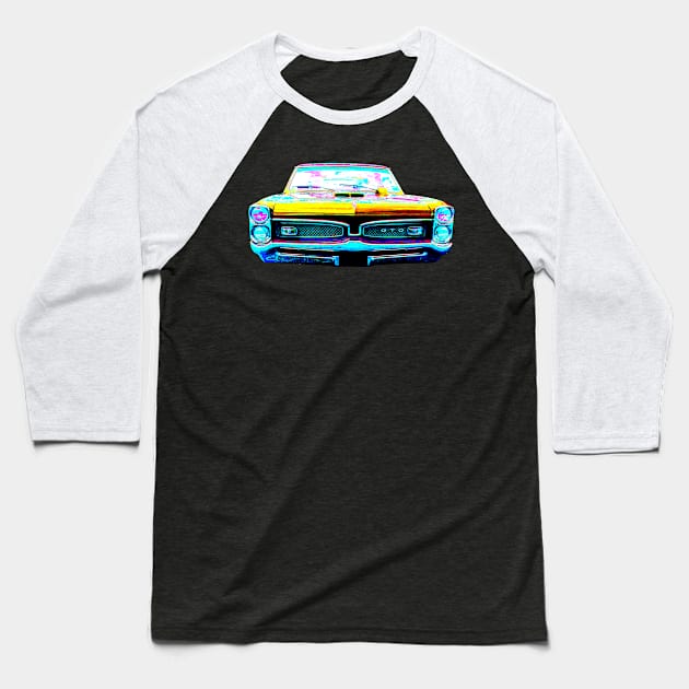 Pontiac GTO 1960s American classic car polychrome Baseball T-Shirt by soitwouldseem